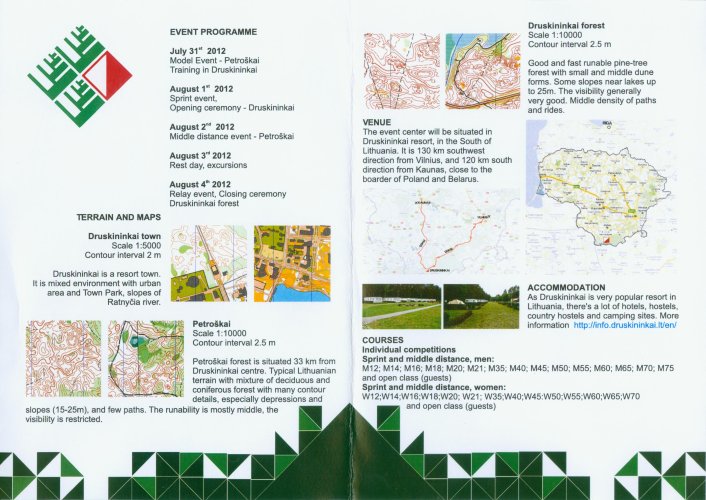 Flyer of 19th EFOL Lithuania 2012, 2nd page